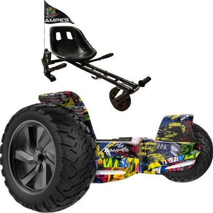 Hoverboard fuoristrada con sedile 8,5 pollici Hip Hop + kart con ammortizzatori – variante di colore Hip Hop