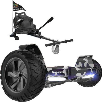 Hoverboard fuoristrada con sedile 8,5 pollici Mimetico + kart – variante di colore Mimetico
