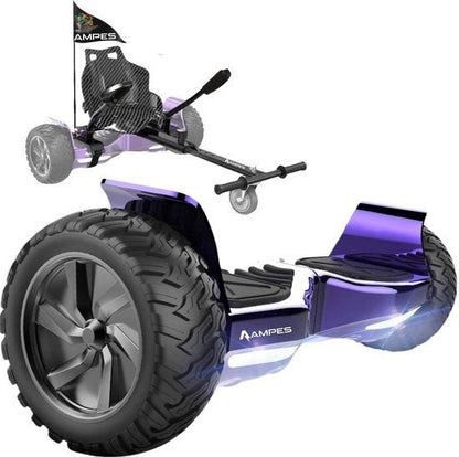 Hoverboard fuoristrada con sedile 8,5 pollici Viola Cromato + kart – variante di colore Viola Cromato